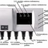Termostatas karšto vandens ir šildymo sistemos siurblių valdymui schema