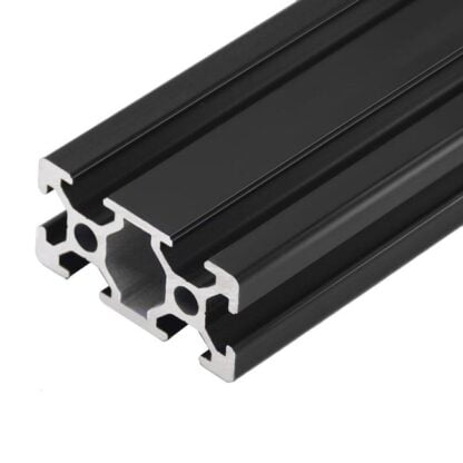 Aliuminio profilis 20x40 T-slot Black - juodas vaizas