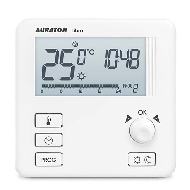 Savaitinis laidinis termostatas Libra baltas