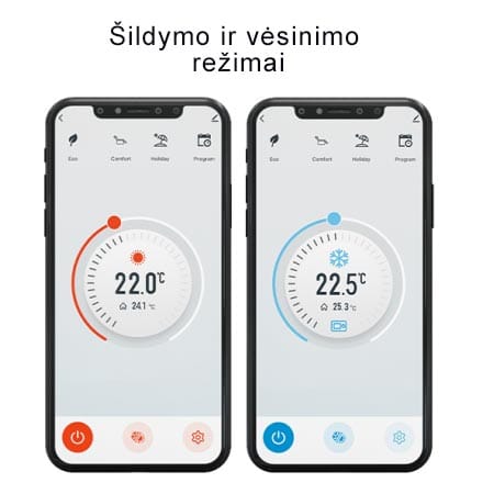 Wifi termostatas 25S SMART programėle